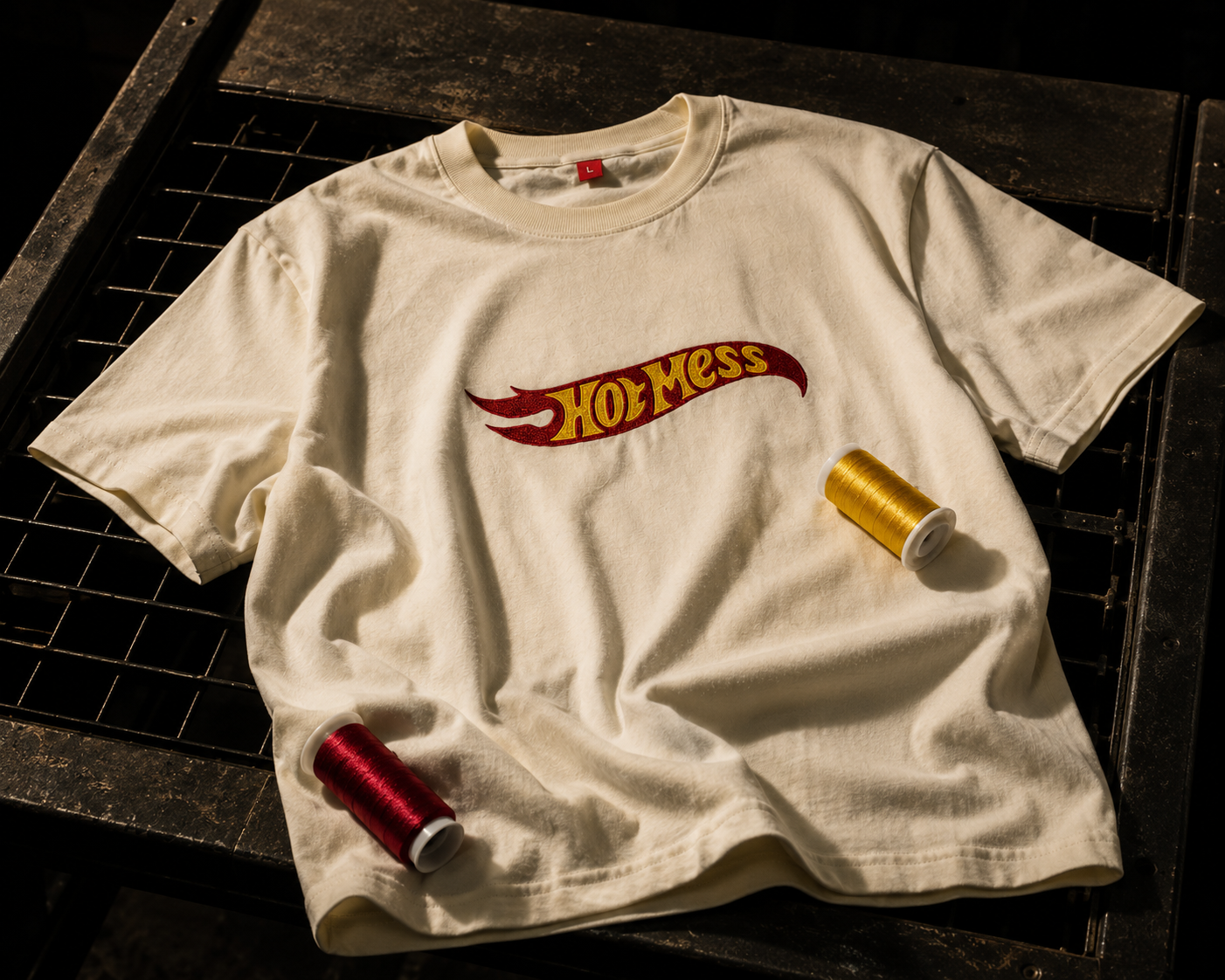 HOTMESS Offwhite Oversized T-shirt _ Embroidered 